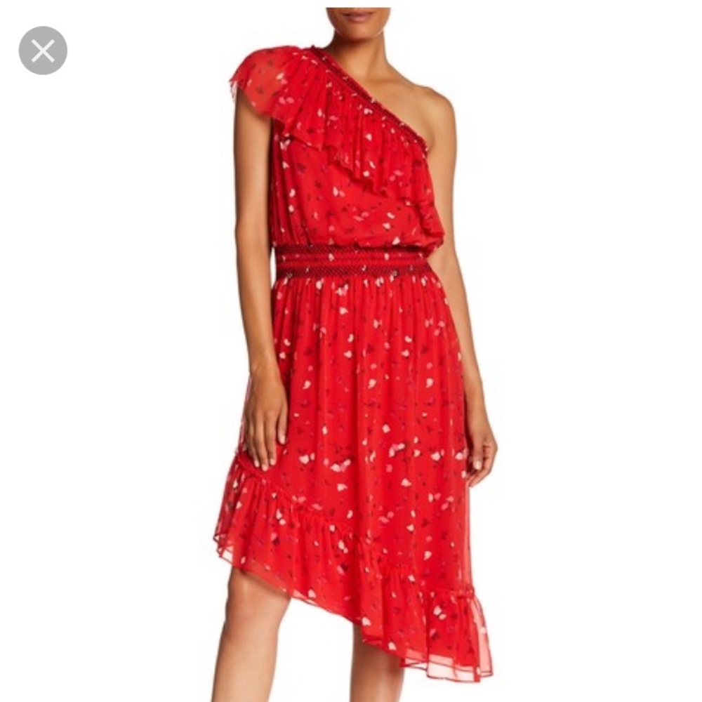 Joie silk off the shoulder dress